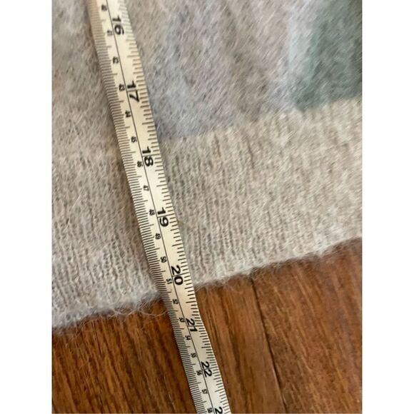 J. Crew blue and yellow argyle alpaca wool crewneck sweater - Picture 4 of 9